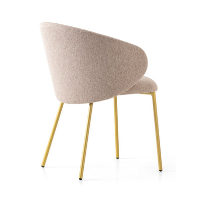 product image for tuka painted brass metal armchair with metal legs by connubia cb199900033lslb00000000 8 22