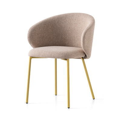 product image for tuka painted brass metal armchair with metal legs by connubia cb199900033lslb00000000 5 16