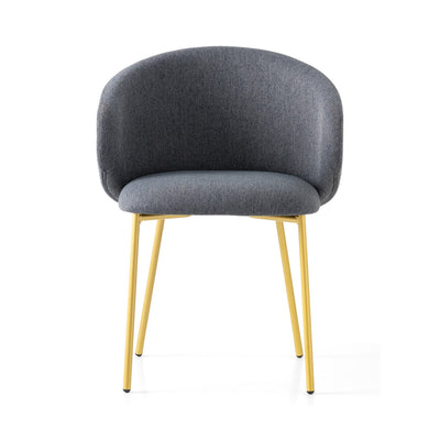 product image for tuka painted brass metal armchair with metal legs by connubia cb199900033lslb00000000 2 1