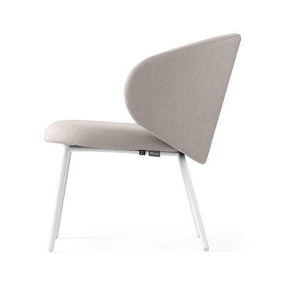 product image for tuka matt optic white metal lounge chair by connubia cb2114010094sps00000000 3 98