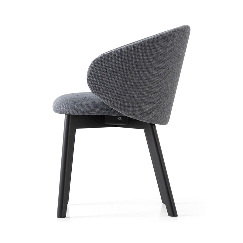 media image for tuka graphite beechwood armchair with wood legs by connubia cb2117000132slb00000000 3 290