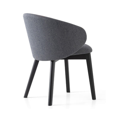 product image for tuka graphite beechwood armchair with wood legs by connubia cb2117000132slb00000000 4 98