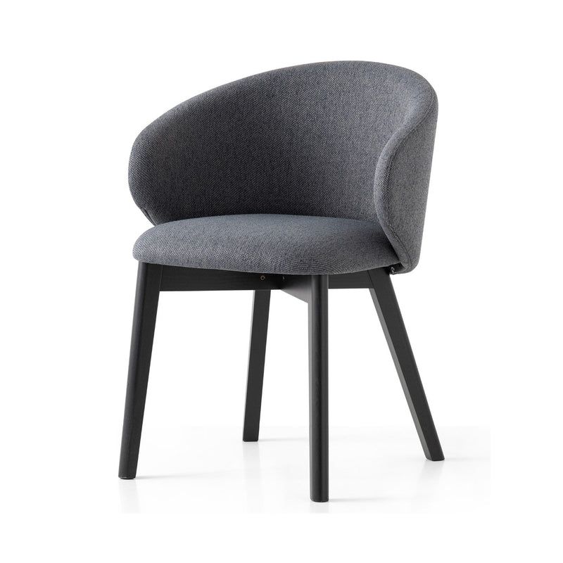 media image for tuka graphite beechwood armchair with wood legs by connubia cb2117000132slb00000000 1 273