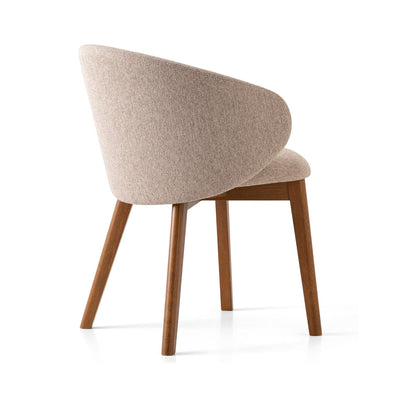 product image for tuka walnut beechwood armchair with wood legs by connubia cb2117000201slb00000000 8 33