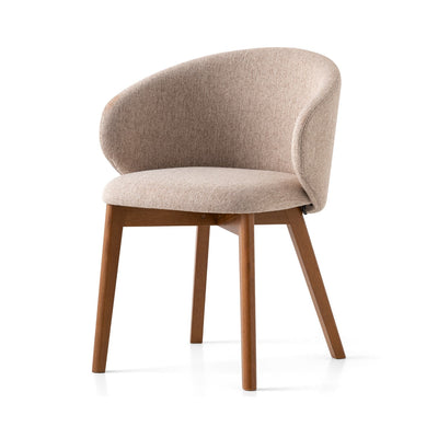 product image for tuka walnut beechwood armchair with wood legs by connubia cb2117000201slb00000000 5 31