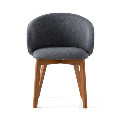 product image for tuka walnut beechwood armchair with wood legs by connubia cb2117000201slb00000000 2 5