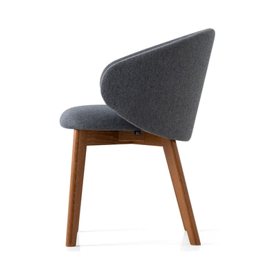 product image for tuka walnut beechwood armchair with wood legs by connubia cb2117000201slb00000000 3 8