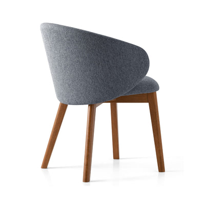 product image for tuka walnut beechwood armchair with wood legs by connubia cb2117000201slb00000000 4 26