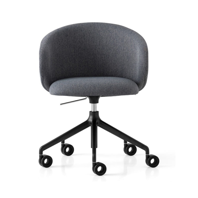 media image for tuka black aluminum swivel office chair by connubia cb2126000015slb00000000 2 261