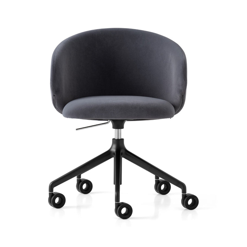 media image for tuka black aluminum swivel office chair by connubia cb2126000015slb00000000 14 296