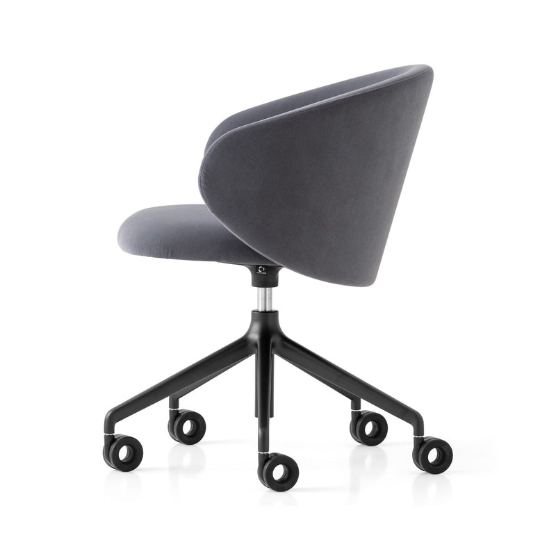 media image for tuka black aluminum swivel office chair by connubia cb2126000015slb00000000 15 264