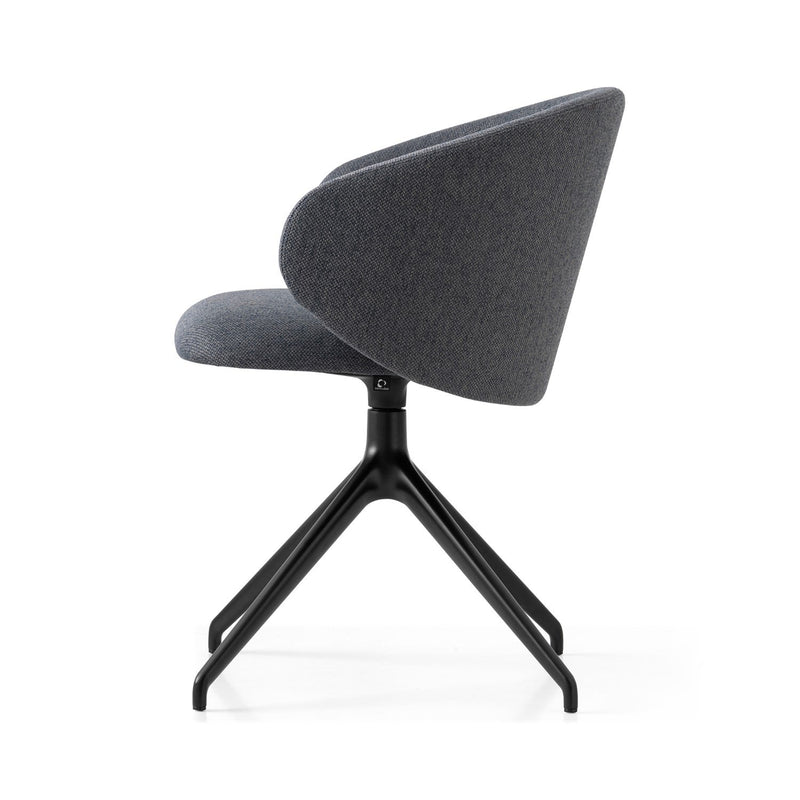 media image for tuka black aluminum swivel chair by connubia cb2127000015slb00000000 3 251