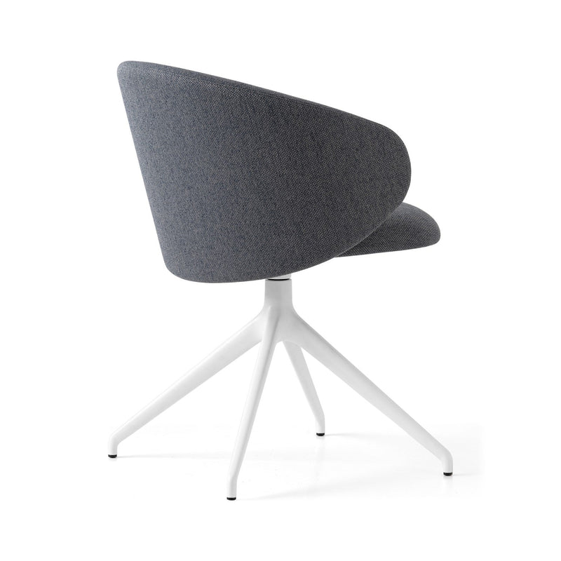 media image for tuka optic white aluminum swivel chair by connubia cb2127000094slb00000000 4 289