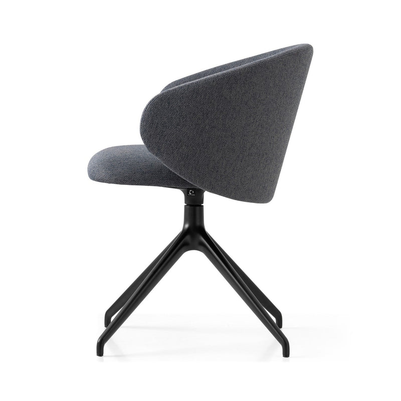 media image for tuka black aluminum swivel chair by connubia cb2127000015slb00000000 51 240