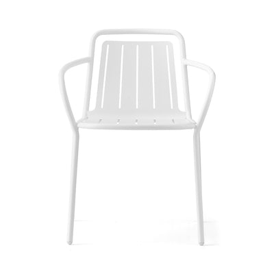 product image for easy matt optic white metal armchair by connubia cb213201009409400000000 2 3