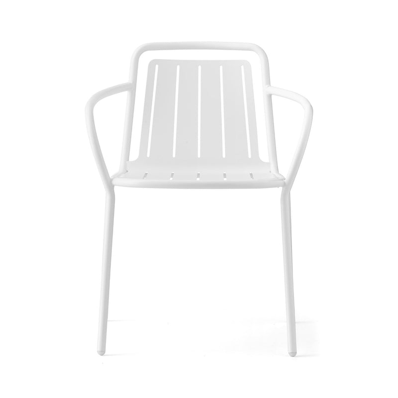 media image for easy matt optic white metal armchair by connubia cb213201009409400000000 2 246