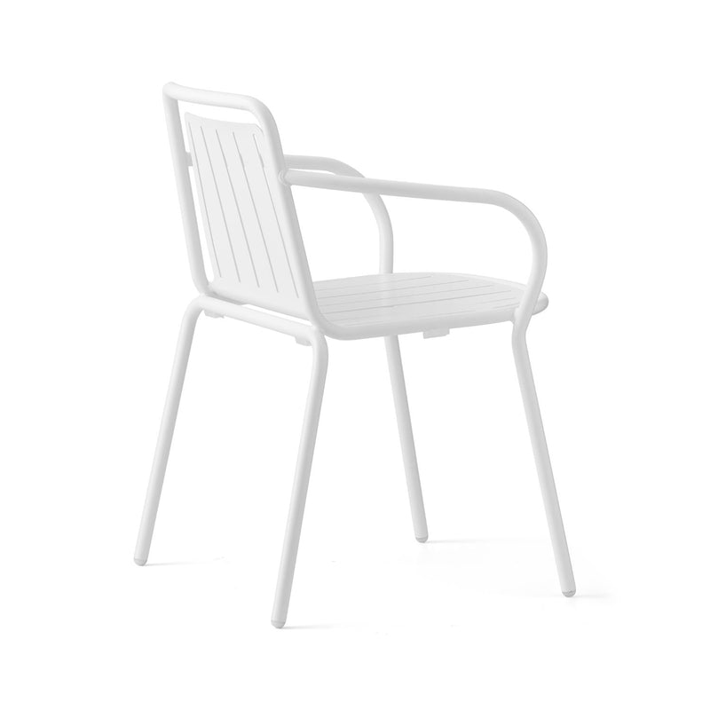 media image for easy matt optic white metal armchair by connubia cb213201009409400000000 4 238