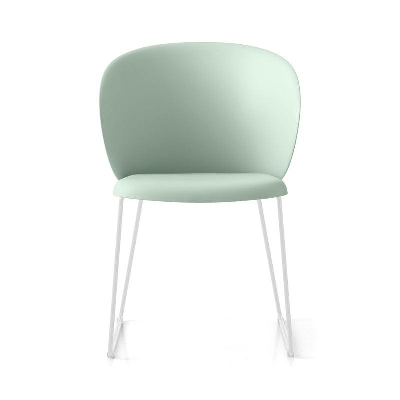 media image for tuka optic white metal chair by connubia cb213400009401500000000 38 224