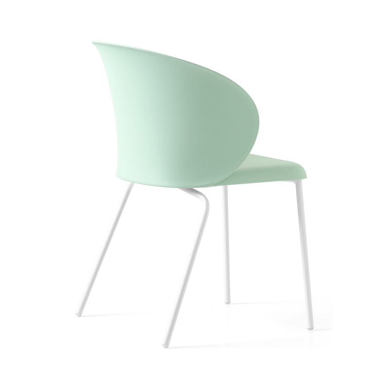 media image for tuka optic white metal chair by connubia cb213400009401500000000 20 265