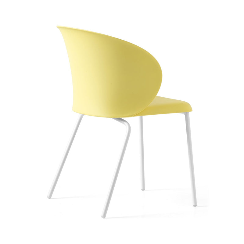 media image for tuka optic white metal chair by connubia cb213400009401500000000 8 235