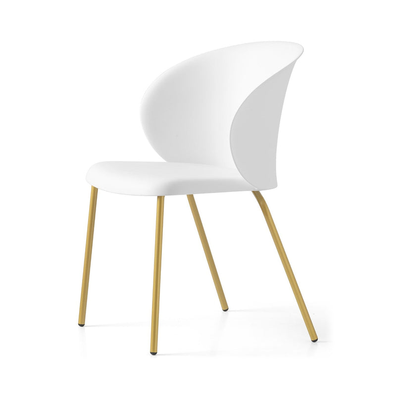 media image for tuka painted brass metal chair by connubia cb213400033l01500000000 9 255