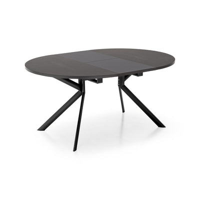 product image for giove black metal round extending table by connubia cb473900118w01501500000 6 40