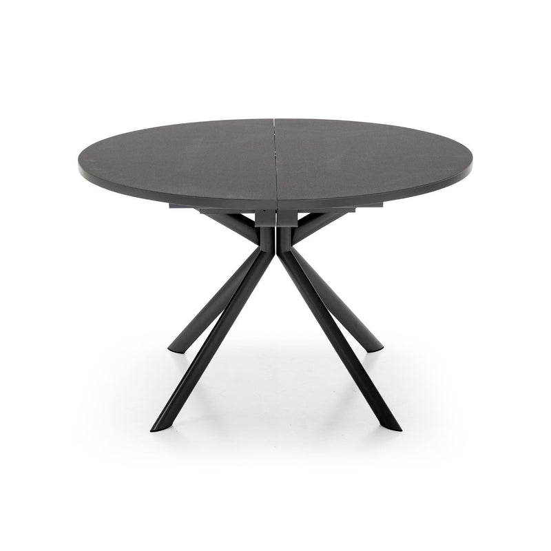 media image for giove black metal round extending table by connubia cb473900118w01501500000 7 236