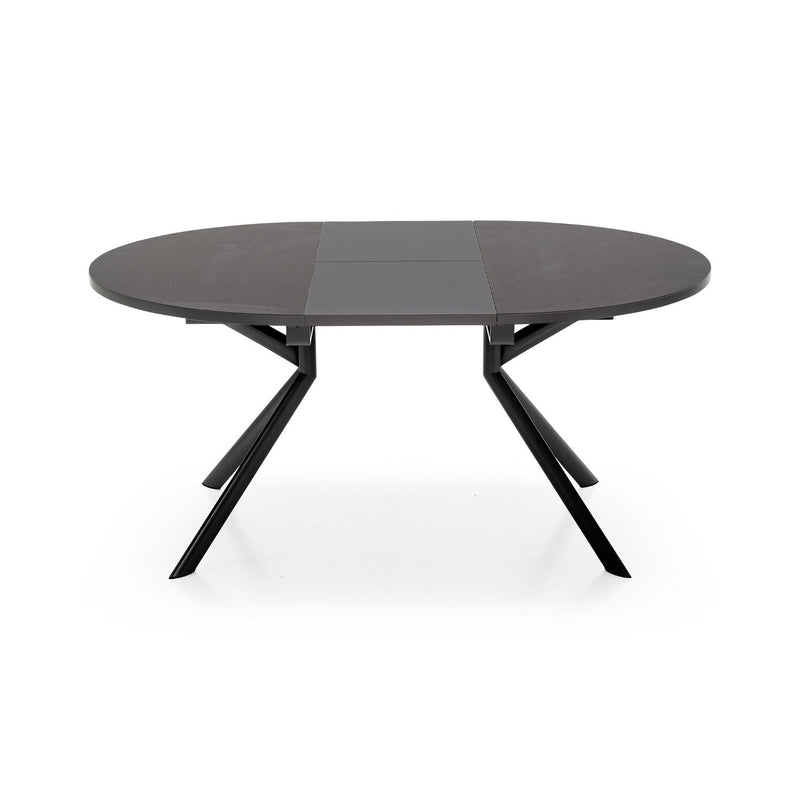 media image for giove black metal round extending table by connubia cb473900118w01501500000 8 266