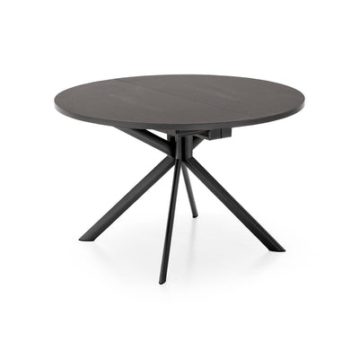 product image for giove black metal round extending table by connubia cb473900118w01501500000 5 61