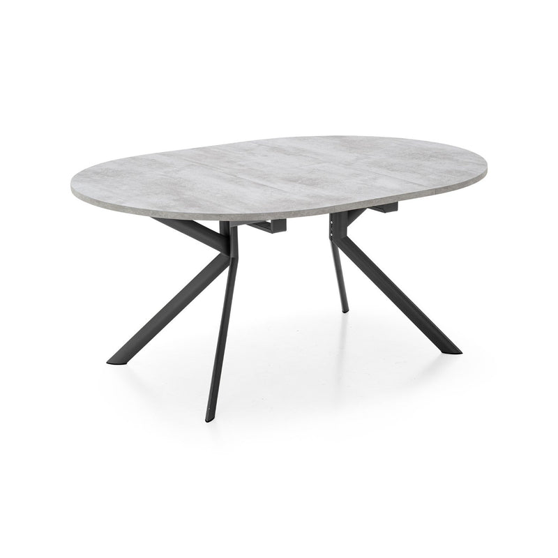 media image for giove black metal round extending table by connubia cb473900118w01501500000 2 251