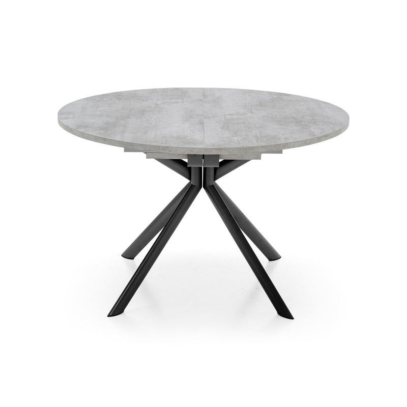 media image for giove black metal round extending table by connubia cb473900118w01501500000 3 274