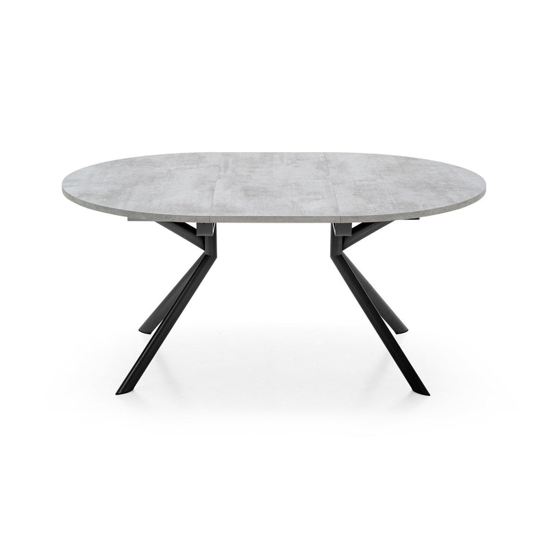 media image for giove black metal round extending table by connubia cb473900118w01501500000 4 223