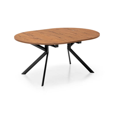 product image for giove black metal round extending table by connubia cb473900118w01501500000 10 3