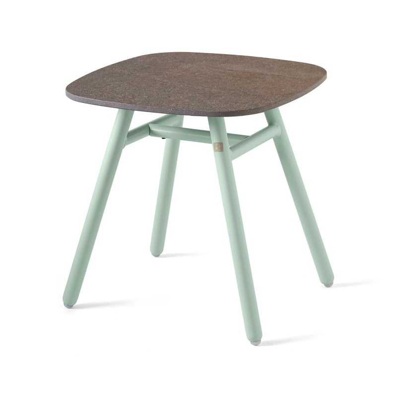 media image for yo matt thyme green aluminum coffee table by connubia cb521501508l22c00000000 9 233