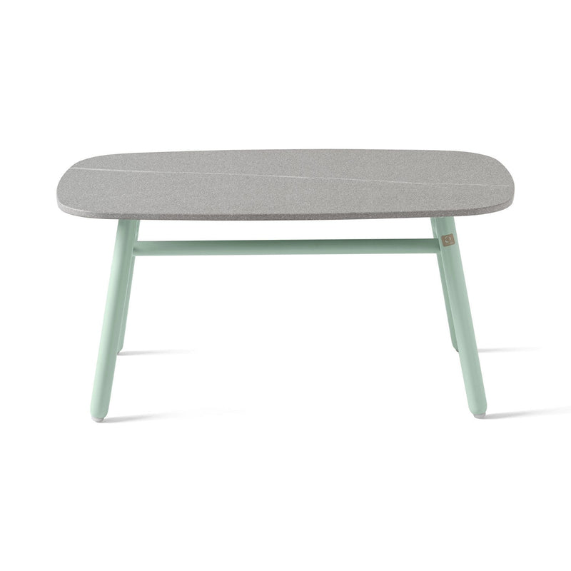 media image for yo matt thyme green aluminum coffee table by connubia cb521501508l22c00000000 17 293