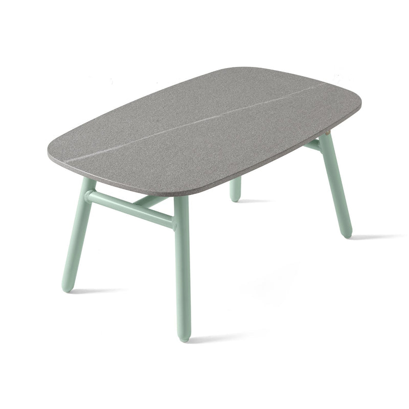 media image for yo matt thyme green aluminum coffee table by connubia cb521501508l22c00000000 18 28