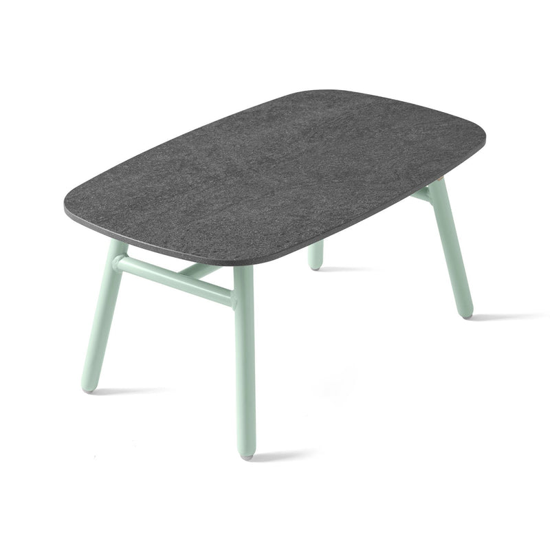 media image for yo matt thyme green aluminum coffee table by connubia cb521501508l22c00000000 15 217