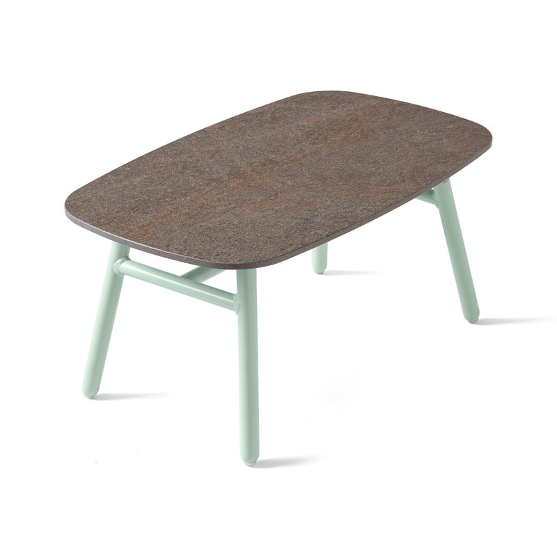 media image for yo matt thyme green aluminum coffee table by connubia cb521501508l22c00000000 21 226