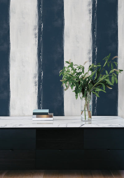 product image for Ink Wash Navy Wallpaper from Carol Benson-Cobb Signature Collection by York Wallcoverings 3