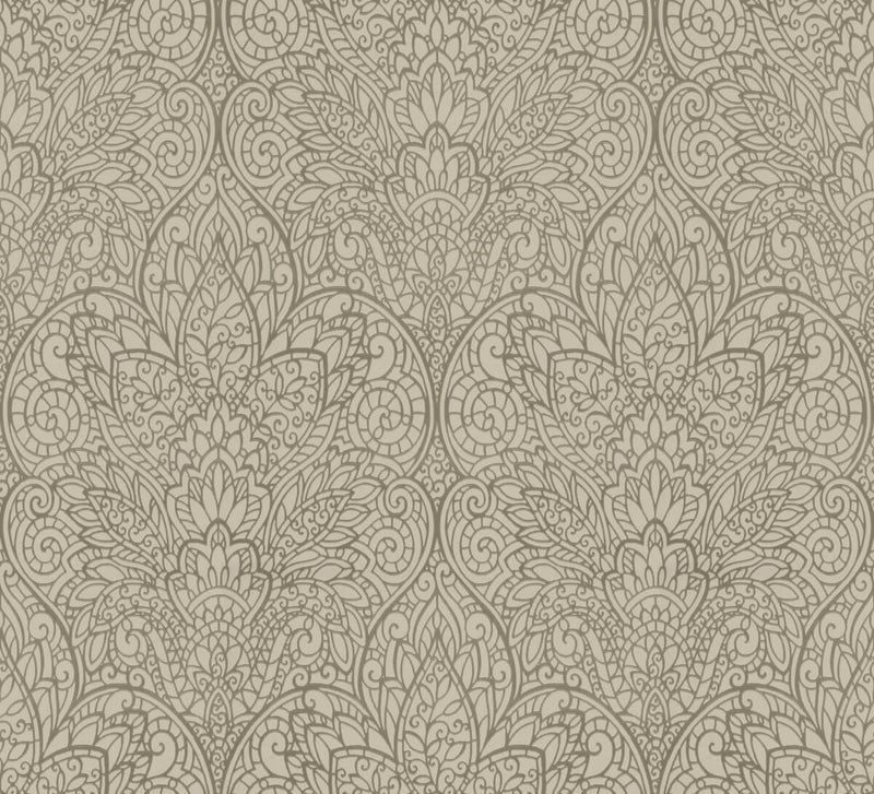 media image for sample paradise taupe copper wallpaper from the after eight collection by candice olson 1 283