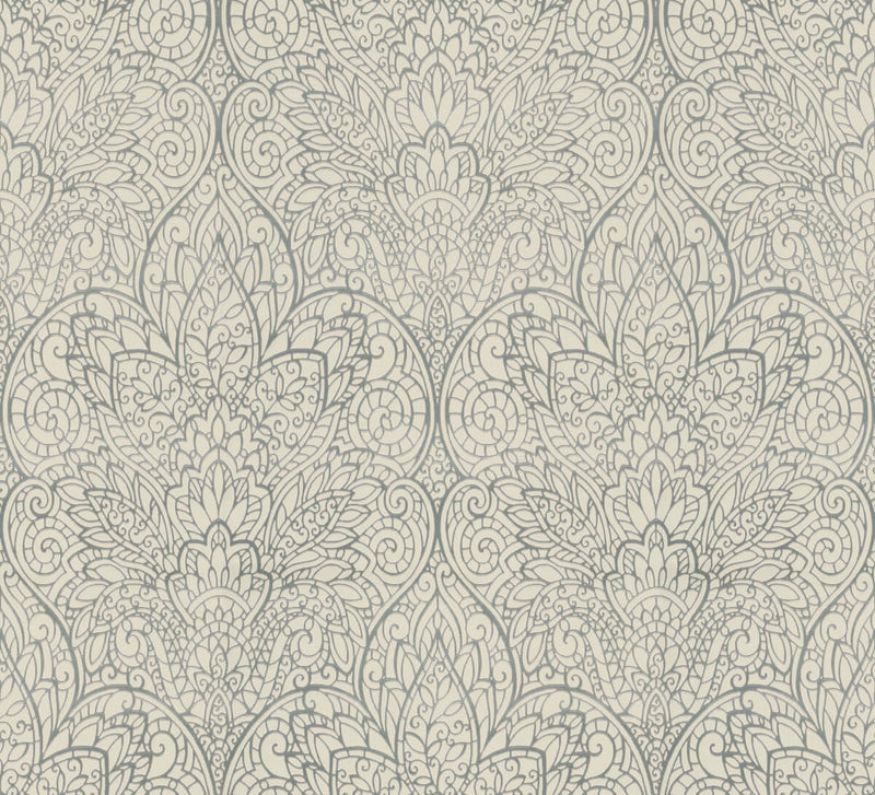 media image for Paradise White/Silver Wallpaper from the After Eight Collection by Candice Olson 284