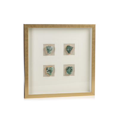 product image of 4 piece gold framed emerald crystal wall decor by zodax ch 5565 1 535