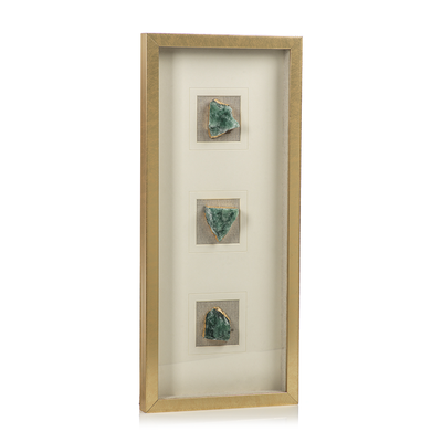 product image for 3 piece gold framed emerald crystal wall decor by zodax ch 5566 1 92