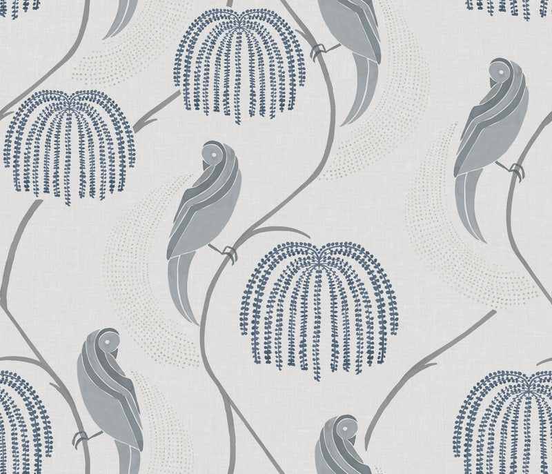 media image for Blaise Wallpaper in Blue/Grey by Christiane Lemieux for York Wallcoverings 297