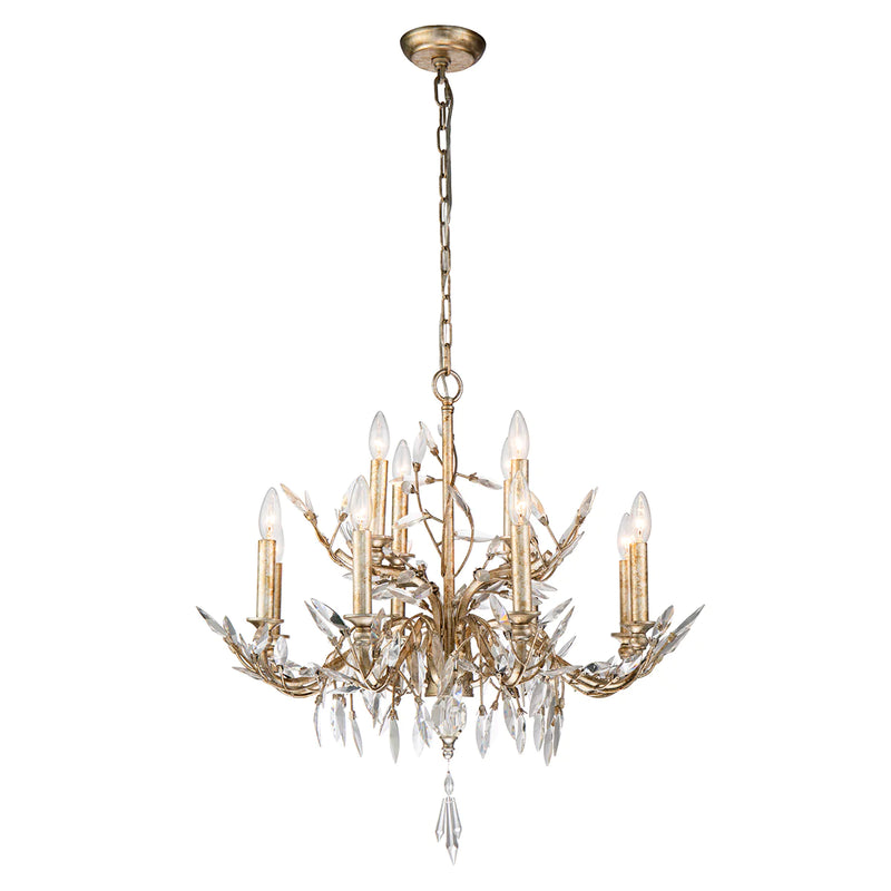 media image for mosaic 10 light antique inspired glam two tier gold chandelier by lucas mckearn ch1158 10 1 251