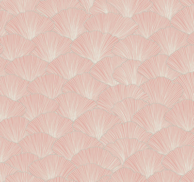 product image of Luminous Ginkgo Coral Wallpaper from the Modern Artisan II Collection by Candice Olson 565