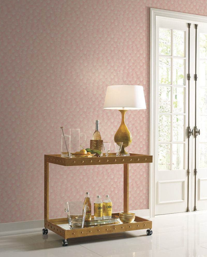 media image for Luminous Ginkgo Coral Wallpaper from the Modern Artisan II Collection by Candice Olson 248