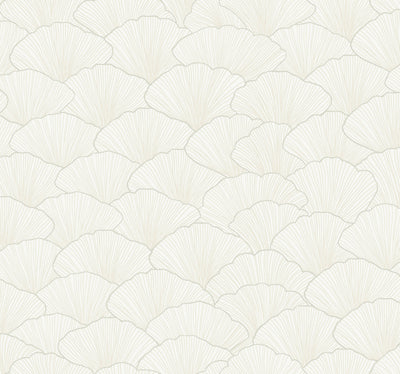 product image for Luminous Ginkgo White/Cream Wallpaper from the Modern Artisan II Collection by Candice Olson 11