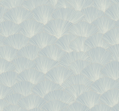 product image for Luminous Ginkgo Blue Wallpaper from the Modern Artisan II Collection by Candice Olson 34