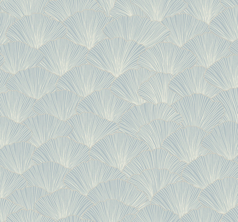 media image for Luminous Ginkgo Blue Wallpaper from the Modern Artisan II Collection by Candice Olson 223